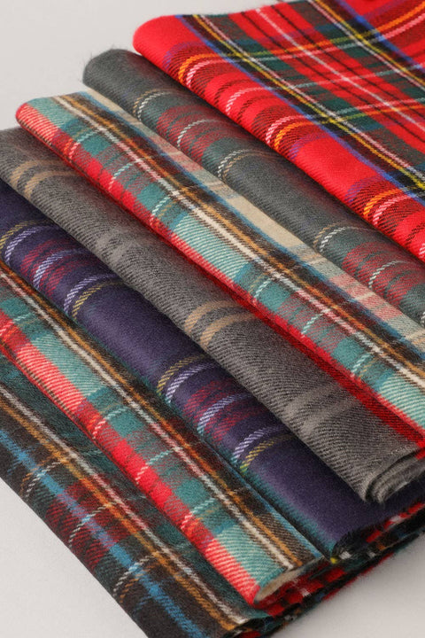 Ivory Tartan Plaid Softer Than Cashmere Muffler Scarf - One Size - Fashion City