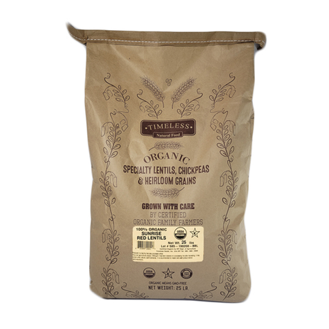 Organic Sunrise Red Lentils, $6.00/lb - Timeless