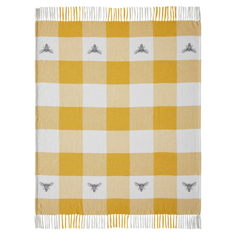 Buzzy Bees Woven Throw, 50x60 inch - VHC Brands