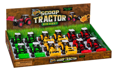 Rollin' Scoop Tractor-Toy Tractor, Die Cast Farm Toys - Toysmith