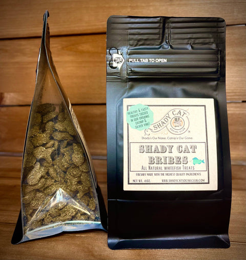 Cat Treats: Calming Whitefish and Valerian, 4 oz - Shady Cat Social Club