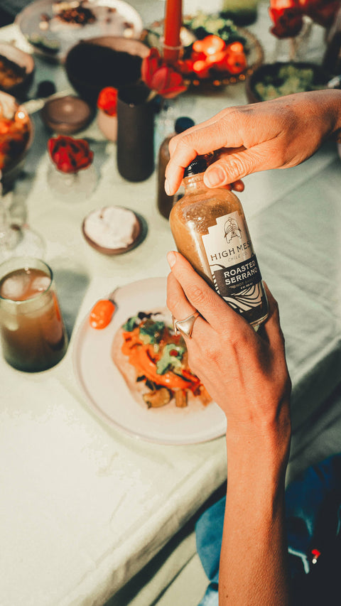 Roasted Serrano Hot Sauce, Hot, 8 oz - High Mesa Chile Co.