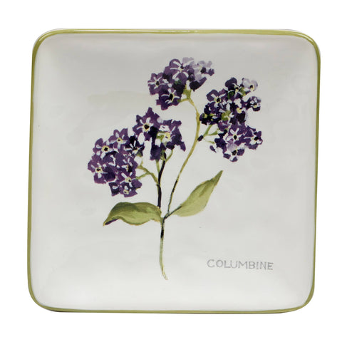 Fresh Herbs Canape Plates 6 in - Set of 4 - Certified International