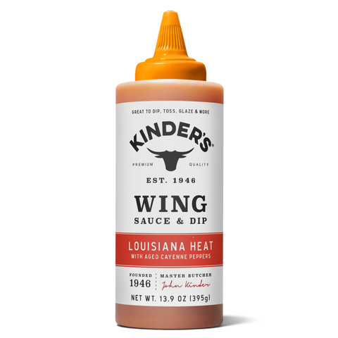 Louisiana Heat Wing Sauce, 13.9 oz - Kinder's Sauces & Seasonings