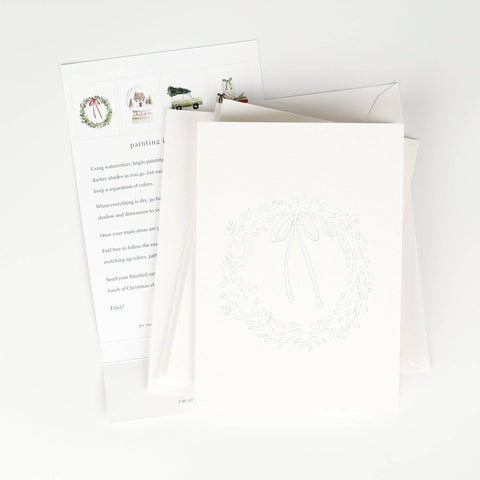 Christmas Cheer Paintable Notecards, Set of 8 - Emily Lex Studio