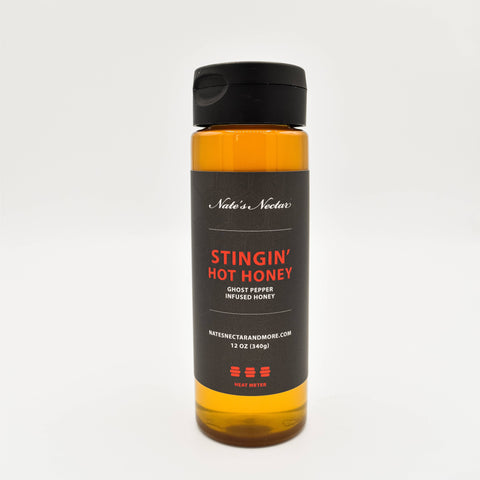 Stingin' Hot Honey, Hot Heat, 12 oz - Nate's Nectar