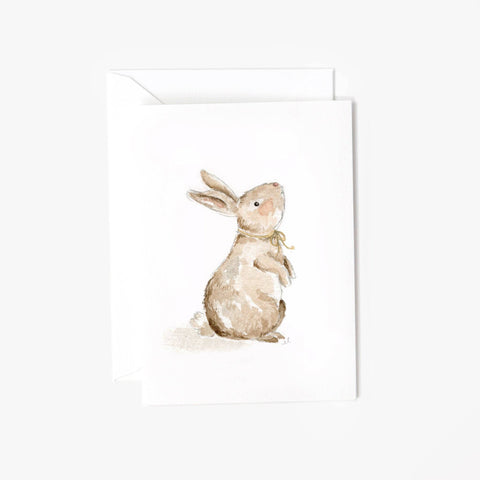 Bunny With Bow Mini Notecard, 2.5" x 3.5" - Emily Lex Studio