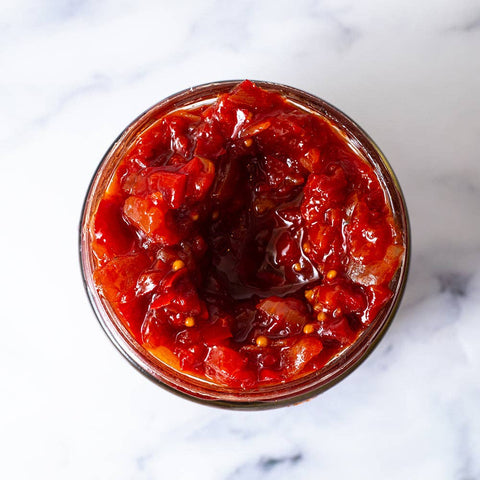 Red Pepper Relish, Hot, 12 oz - Fourth Creek Food Co.