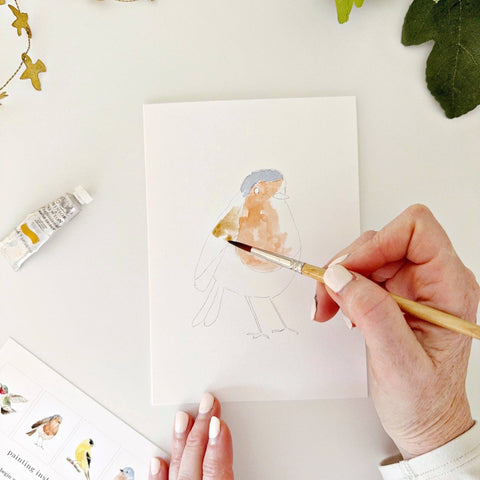 Backyard Birds Paintable Notecards, 5" x 7", 8 Pack - Emily Lex Studio