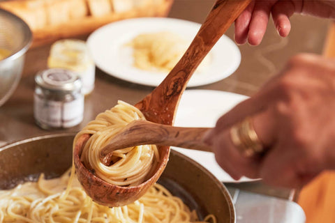 Italian Olivewood Soup and Pasta Ladle - Verve Culture