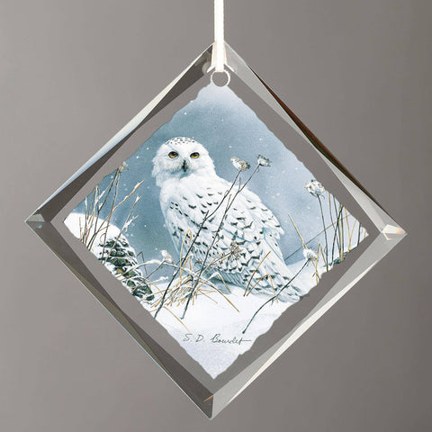 The North Wind Snowy Owl, Glass Ornament - Art Brand Studios