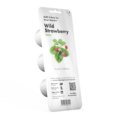 Wild Strawberry Plant Pods, 3-pack - Click and Grow