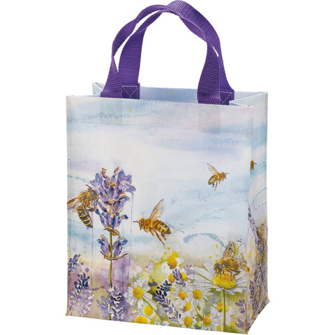 Lavender Daily Tote, 8.8"x10.3"x4.8" - Primitives by Kathy