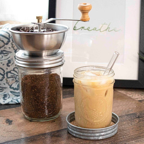 Coffee and Spice Grinder Lid for Mason Jars, Wide Mouth - Mason Jar Lifestyle