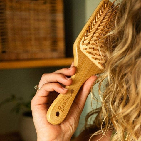 Bamboo Paddle Hairbrush - Square - Bamboo Switch