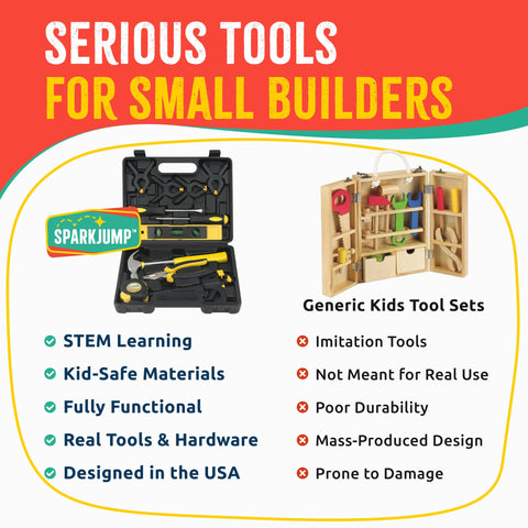 Kids Deluxe Tool Set, 14 pc - SparkJump