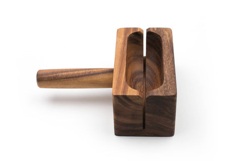 Ironwood Bagel Miter, Acacia Wood, 7" x 5.5" x 2.5" - Fox Run Brands