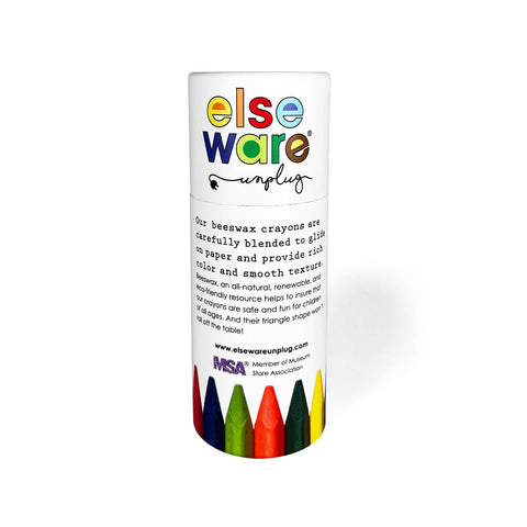 Beeswax Crayons, 8 XL Natural Non-Toxic Colors - elseware unplug / eco-kids