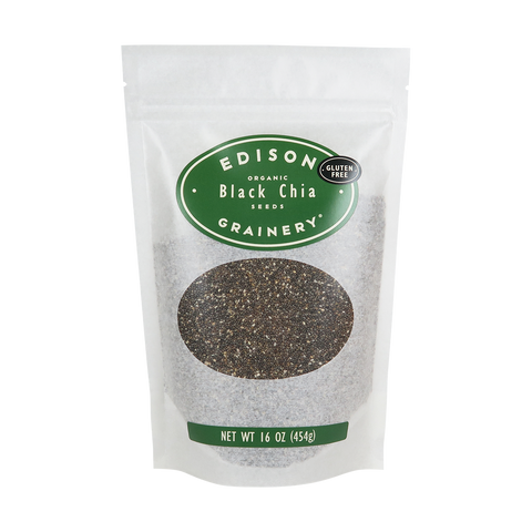 Organic Black Chia Seeds, 16 oz - Edison Grainery