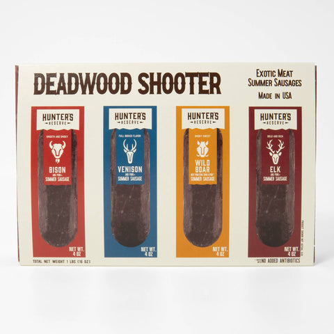 Deadwood Shooter Gift Box, Four 4oz Summer Sausages - Hunter's Reserve