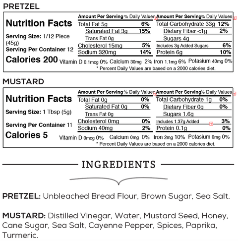Soft Pretzel with Honey Mustard - Sutter Buttes