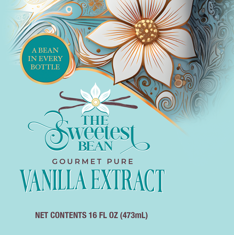 Pure Vanilla Extract, Single-Origin, 16 fl oz - The Sweetest Bean