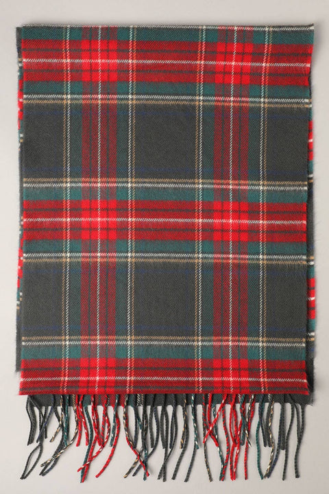 Grey Tartan Plaid Softer Than Cashmere Muffler Scarf - One Size - Fashion City