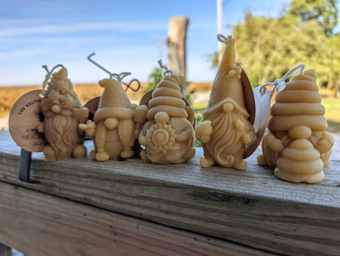 Beeswax Honey Themed Gnome Candles - The Holton Homestead