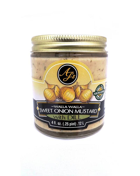 Walla Walla Sweet Onion Mustard with Dill, 4oz - AJ's