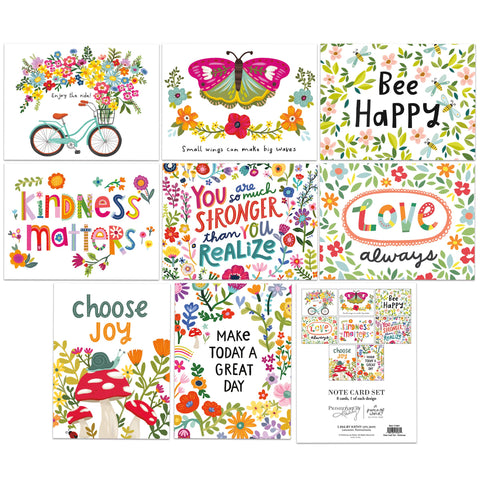 Kindness Note Cards, Set of 8 - Primitives by Kathy