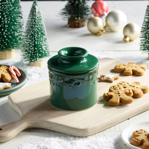 The Original Butter Bell® Crock, Antique Emerald