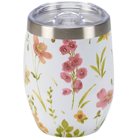 Flower Garden Wine Tumbler, 12 oz - Primitives by Kathy