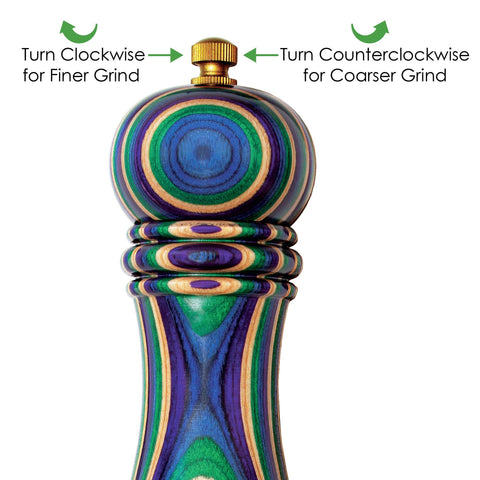 Baltique® Mumbai Pepper Grinder with Adjustable Mill, 8" - Totally Bamboo