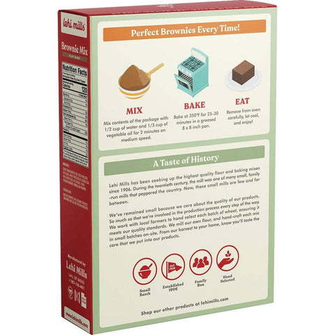 Vegan Brownie Mix: 18 oz Box - Lehi Mills