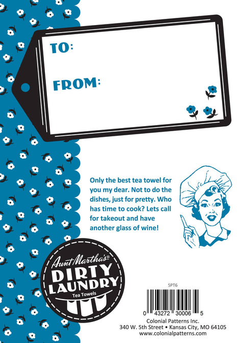 Aunt Martha's® Dirty Laundry Tea Towel - Your Opinion - Colonial Patterns, Inc.