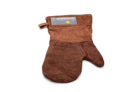 Outset Brown Leather Grill Mitt, 8.5” x 15” - Fox Run Brands
