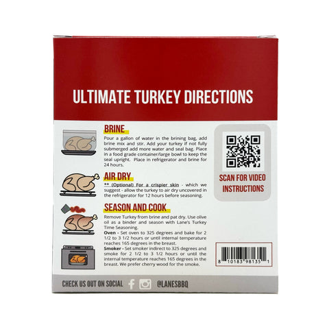 Turkey Brine Kit, Single Use - Lane's BBQ