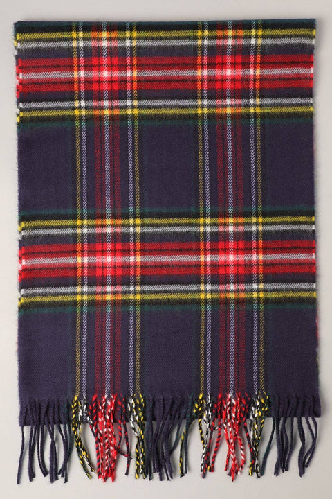 Grey Tartan Plaid Softer Than Cashmere Muffler Scarf - One Size - Fashion City