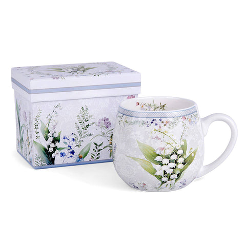 Lily of the Valley Bone China Big Belly Mug,16.23 fl oz, in Gift Box