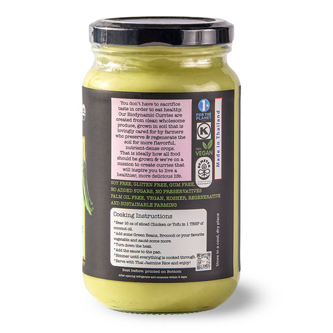 Green Thai Curry Sauce 12.2 fl oz, Biodynamic & Organic - Mike's Organic Curry Love