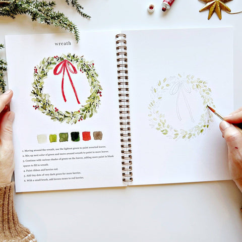 Christmas Watercolor Workbook - Emily Lex Studio