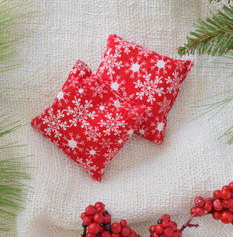 Handwarmers, Reusable, Small Red Snowflake - Wild Clementine Co.