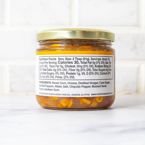 Smoky Chipotle Corn Relish, 11 oz - Fourth Creek Food Co.