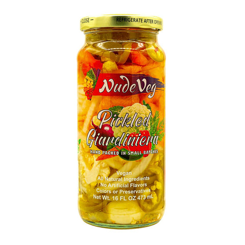 Pickled Giardiniera, 16 oz Handcrafted - Ayurveg | NudeVeg Pickles