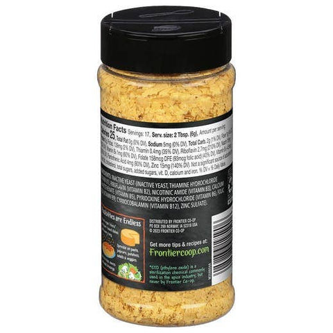 Premium Nutritional Yeast, Non-Dairy Cheese Substitute, 3.6oz - Frontier Co-op
