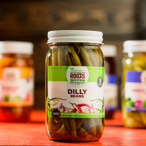 Dilly Beans, 16 oz - Know Your Roots Pickles