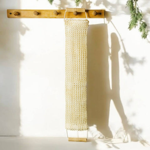 Sisal Exfoliating Body Strap with Bamboo Handle, 22" - Bamboo Switch