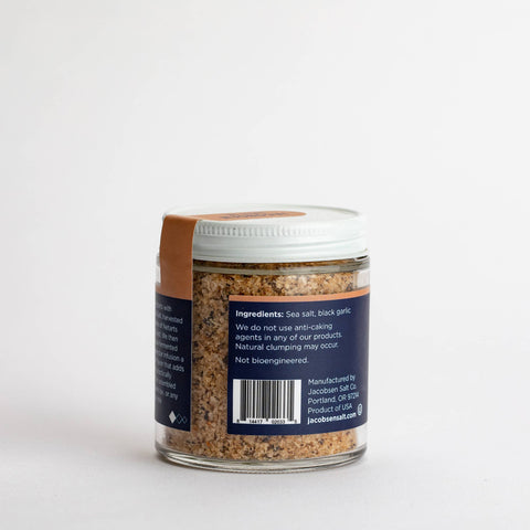 Black Garlic Salt, Infused Sea Salt, 2.5 oz - Jacobsen Salt Co.