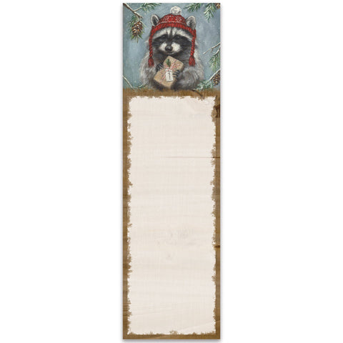 Winter Raccoon List Pad - Primitives by Kathy