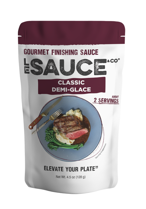 Classic Demi Glace Finishing Sauce, 2 Servings, 4.5 oz - Le Sauce & Co.